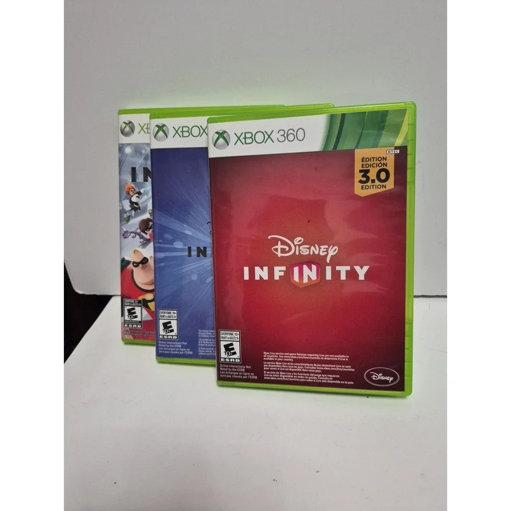 Lot Of 3 X Box 360 DVDs 1,2 &,3, Disney Infinity Gaming Fun